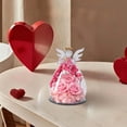 thumbnail image 2 of Natural Immortal Flowers Valentines Day Gifts, Angel Figurines Glass Cover with Preserved Forever Real Rose, Glowing Love Decorations Romantic Angel Flowers Gifts for Women, 1Pc(Pink,3.9x3.9x5.9"), 2 of 7