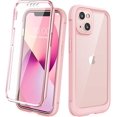 thumbnail image 1 of IBAOLEA Designed for iPhone 13 Case, Full Body Rugged Case with Built-in Touch Sensitive Anti-Scratch Screen Protector, Soft TPU Bumper Case for iPhone 13 6.1" (Pearl Pink), 1 of 7