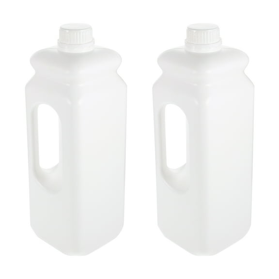 RENACLIPY Plastic Jug Set, White, Ergonomic Handle, Large Capacity Water Containers for Home and Outdoor Use, 2 Pack