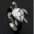 thumbnail image 5 of Sea Turtle Ring for Women Black Plated Setting Fire Opal Ginger Lyne Collection, 5 of 5