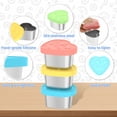thumbnail image 3 of Wekvgz Salad Dressing Container Kit Leak Proof Cute Stainless Steel Small Condiment Container Solid Meal Prep Sauce Cup for Outside Usage, 3 of 9