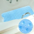 thumbnail image 3 of Bathtub Shower Mat 39.4x15.7in Extra Long Non Slip Soft Suction Cup Machine Washable Drain Holes Massage Pebble Design for Bathroom Tub Floor Baby Elderly Pet Safety, 3 of 5