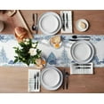 thumbnail image 4 of Christmas Table Runner 120 Inch Blue Snowflake Winter White Holiday Table Runners for Christmas Reindeer Elk Forest Dinner Runner Xmas Party Decorations, 4 of 6