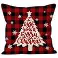 thumbnail image 2 of MORESEC Christmas Tree Throw Pillow Covers 18X18 Inch - Festive House Decor For Couch Sofa And Office - Machine Washable Polyester Zip Closure No Inser Clearance Under 5, B, 2 of 4