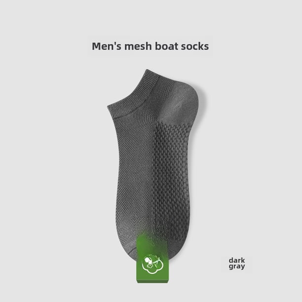 Calcetines cortos de hombre desodorantes absorbentes del sudor calcetines deportivos finos de primavera y verano calcetines de algodón para hombre de verano de malla transpirable