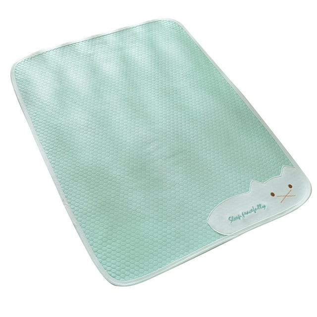Tapete para pañales con bordado de gato, portátil, impermeable, lavable, de algodón para dormir