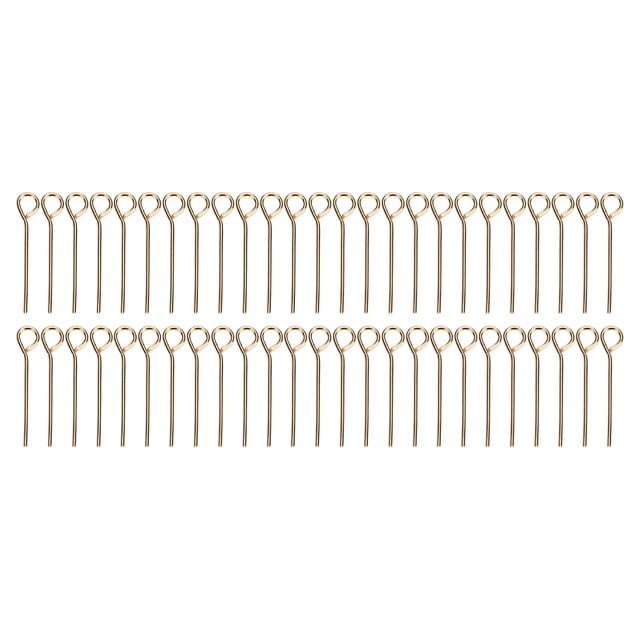 50 Uds. De alfileres con ojos abiertos, cuentas para manualidades DIY, joyería, fabricación de colgantes, piezas, suministros de accesorios, dorado, 20mm/0,79 pulgadas