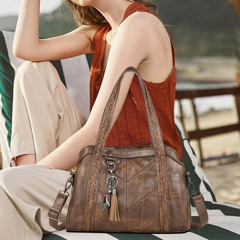 Konghyp Large Capacity Tote Bag for Women – Soft Leather  display picture 3