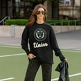 thumbnail image 4 of Women's Gameday Couture  Black Philadelphia Union Oversized Long Sleeve T-Shirt, 4 of 5
