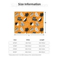 thumbnail image 2 of Throw Blanket for Couch - Bold Black and White Leaves Orange Soft Comfy Lightweight Cozy Warm Throw Blanket, Fuzzy Plush Flannel Blanket & Throws for Sofa and Bed All Season, 2 of 8