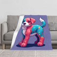 thumbnail image 2 of Durable Soft Flannel Blanket - Cozy Polka Dot Design Perfect for Sofa Travel Bed & Chair - Warm & Stylish Comfort, 2 of 7