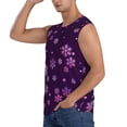 thumbnail image 3 of Balery Purple Snow Flakes Camisetas sin mangas para hombre, absorbe la humedad y protege contra el mal olor.-Small, 3 of 7