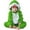00-Green52, variant on Newborn Boy Flannel Snake Bodysuits Soft Plush Zip-Up Hooded Animal Homewear Jumpsuit