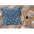 thumbnail image 2 of Plane Fluffy Throw Pillow Cushion Cover, Toys Pattern Train Sail Boat Airplane Playroom Art Design, Decorative Square Accent Pillow Case, 20" x 20", Violet Blue Yellow, by Ambesonne, 2 of 5