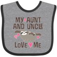 thumbnail image 3 of Inktastic My Aunt and Uncle Love Me Sloth Girls Baby Bib, 3 of 4