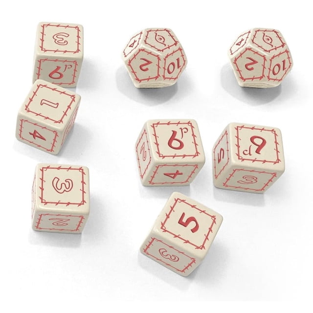 Set de dados gratuito League The One Ring RPG White