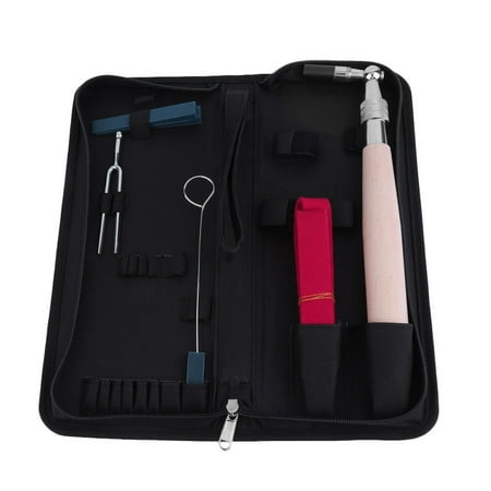 Wooden Color And Silver 6 In 1 Piano Tuning Hammer Mute Kit Maintenance Tuning Tool Set With Bag Guitar Parts And Accessories