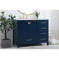 thumbnail image 2 of Elegant Decor Irene 42" Solid Wood and Stone Single Bathroom Vanity in Blue, 2 of 8