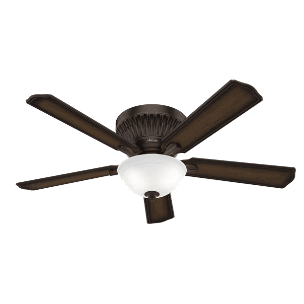 Hunter 54" Chauncey Onyx Bengal Ceiling Fan with Light Kit and Remote