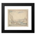 thumbnail image 2 of Cornelis Claesz. van Wieringen 14x12 Black Modern Framed Museum Art Print Titled - Ships Near a Village, 2 of 5