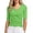 a-6Green2, variant on Womens V Neck Three Quarter Sleeve Fitted Blouse Soft Stretchy Breathable Solid Color Slim Fit Basic TShirt Top For Casual Daily Wear Layering Stylish Top