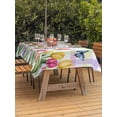 thumbnail image 2 of Outdoor Tablecloth with Umbrella Hole and Zipper, Tulips Spring Floral Rectangle Table Cloth 60x102 Inch Waterproof Tablecloth, Flowers Butterfly Plaid Pastoral Picnic Table Cover for Patio Camping, 2 of 7
