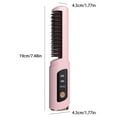 thumbnail image 3 of Wireless Hair Straightener Comb under $5! Yannianjz Wireless Hair Straightener Comb, Negative Ion Straightening Brush with USB Charging, Portable Curling Iron and Straightener for Travel, 3 of 5