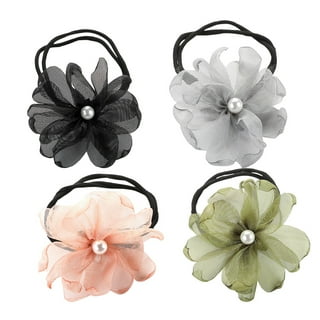 Rose Hair Ties Flower Elastic Ponytail Holder –