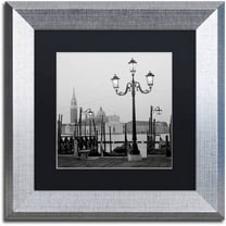 Trademark Fine Art "Venezia IV" Canvas Art by Alan Blaustein, Black Matte, Silver Frame