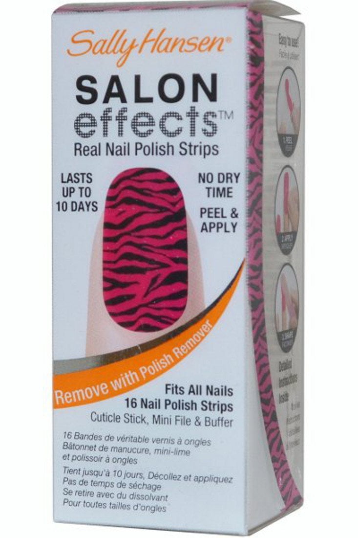 Salon Effects Real Nail Polish Strips Animal Instinct - 16 Ea, Pack of 2, 2  Boxes = 32 Strips By Sally Hansen 