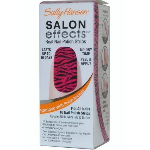 Salon Effects Real Nail Polish Strips Animal Instinct - 16 Ea, Pack of 2, 2 Boxes = 32 Strips By Sally Hansen