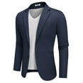 thumbnail image 4 of COOFANDY Men's Lightweight Two Button Knit Blazer - Casual Sport Coats Suit Jacket, 4 of 6