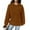 Brown, variant on Women's Loose Pullover Hooded Long Sleeved Patchwork Hoodie Oversized Hoodie Sweatshirt Hoodie for Fall Snap Front Hoodie Women Still Hoodies Women over Sweatshirts Women Womens Sweaters with Hoodies