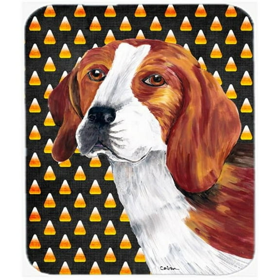 Carolines Treasures  Beagle Candy Corn Halloween Portrait Mouse Pad