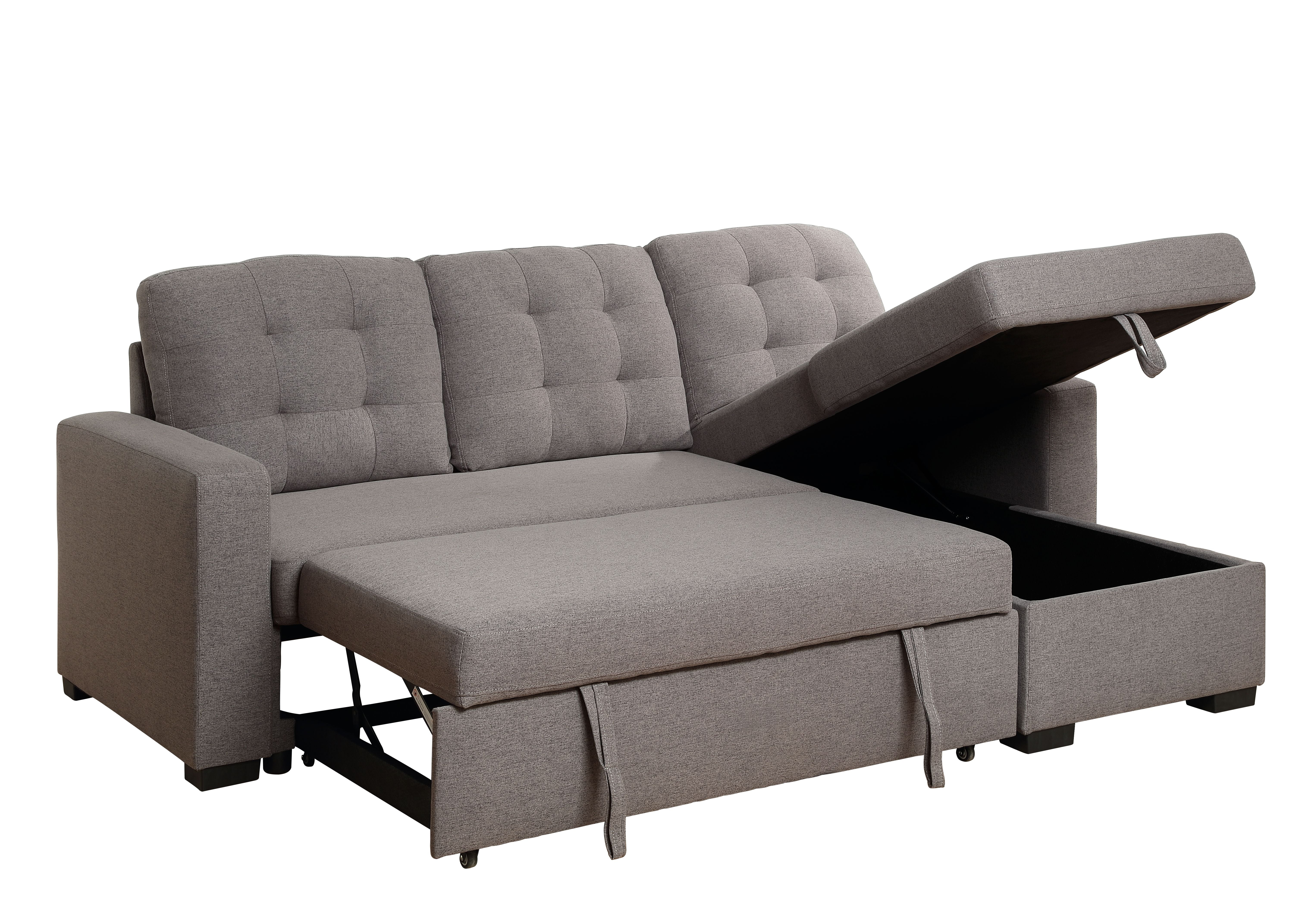 Acme Furniture Reversible Storage Sleeper Sofa in Fabric - Walmart.com
