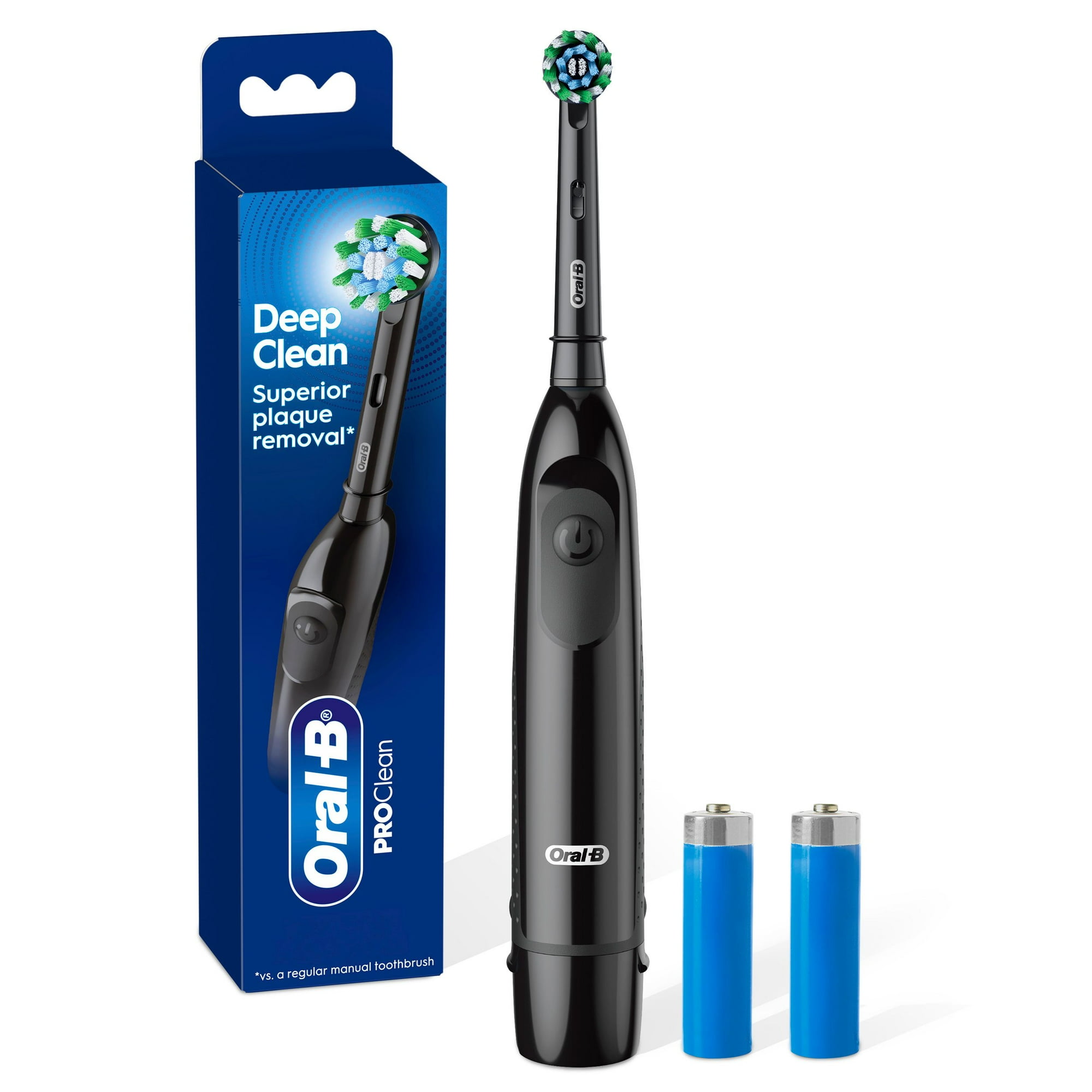 Oral B Pro Clean Battery Toothbrush, Deep Clean - Black, with (1