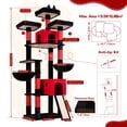 thumbnail image 5 of Globlazer 83 inch XXL Giant Cat Tree, Heavy Duty Tall Cat Tower for Large Indoor Adult Cats, Multi-Level Large Cat Condo with 8 Scratching Posts, 2 Cat Caves & 3 Platforms,Gothic, 5 of 7
