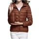 thumbnail image 2 of Parkas de manga larga para mujer, color liso, manga larga, cremallera, bolsillo, chaqueta ligera de algodón, blusa para mujer, 2 of 8