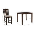 thumbnail image 4 of Powell Lenny 5-Piece Counter Height Dining Set, Brown/Beige, 4 of 17