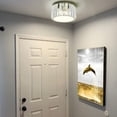 thumbnail image 5 of Semi Flush Mount Small Crystal Chandelier with Shade, No Assembly Required, 5 of 8