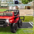 thumbnail image 4 of Xuanlur 24V Ride on Toys with Width Seat, Ride on Car with Remote Control, Kids Ride on Truck Car for Kids, Rear Suspension, Portable Pull Rod, Light, Trunk Storage, Bluetooth, USB, 2.5-4MPH (Red), 4 of 7