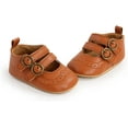 thumbnail image 4 of Baby Girl Shoes Non Slip Soft Sole PU Leather Infant Toddler Mary Jane Flats First Walker Crib Dress Oxford Shoes 3-18 Months, 4 of 6