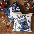 thumbnail image 3 of Christmas Pillow Covers 20 x 20 Inch Set of 4 Xmas Farmhouse Buffalo Plaid Christmas Tree Deer Sock Bell Throw Pillow Covers Winter Holiday Decorations Cushion Case for Home Sofa Couch, 3 of 6