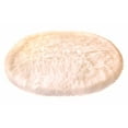 thumbnail image 5 of Soho Luxurious Faux Sheepskin Oval Shape Cream Shag Area Rug, 5 of 5