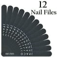 Professional Nail Files 100/180 Grit (Black) Salon Emory Board, 12