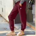 thumbnail image 5 of Dalix Heartly Ghost Embroidered Jogger Pant Soft Fleece Relaxed Fit Lounge Womens in Maroon XL X-Large, 5 of 5