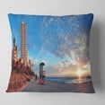 thumbnail image 2 of Designart Miami South Beach - Photography Throw Pillow - 16x16, 2 of 5