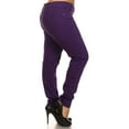 thumbnail image 2 of Jack David Women's PLUS SIZE Stretchy TWILL JEANS MID-RISE premium SKINNY PANTS (PURPLE), 2 of 2