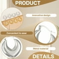 thumbnail image 7 of DESIGNICE Statement Earrings for Women,Stainless Steel Plated C-Shaped Hoop Chunky Silver Earrings,Hoop Earrings for Women Wife Girlfriend Fashion Jewelry Accessories Gift,Style6, 7 of 7