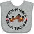 thumbnail image 3 of Inktastic Grandpa Loves Me Grandchild Horse Boys or Girls Baby Bib, 3 of 4